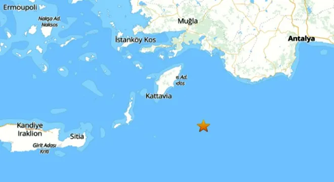 KAŞ AÇIKLARINDA 4.7 BÜYÜKLÜĞÜNDE DEPREM.. NACİ GÖRÜR