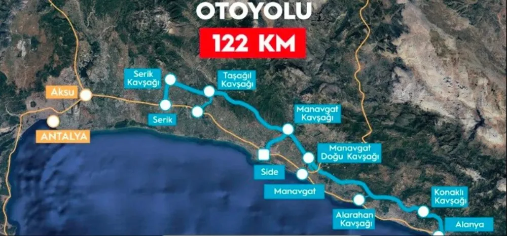 SERİK - ALANYA OTOYOL PROJESİNDE TÜNELLER KAZILMAYA BAŞLANDI