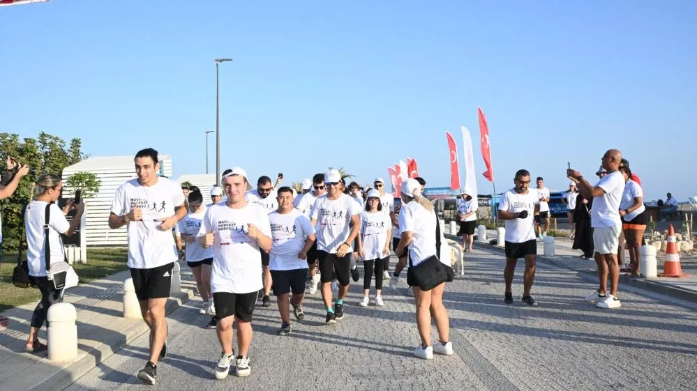 MANAVGAT SAHİLİNDE ‘MAVİ HAREKET KOŞUSU’